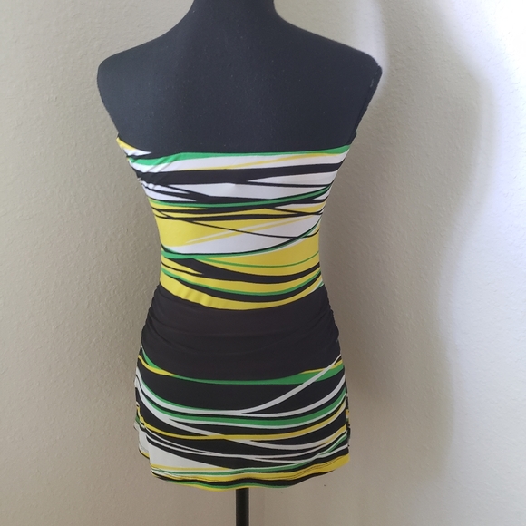 Black, Green and Gold Striped Top - Picture 7 of 8